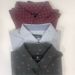 Bundle of 3 Medium Short Sleeved Button Down Shirts Size Medium